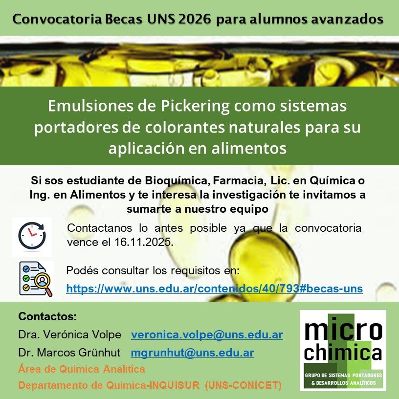 Convocatoria Becas U.N.S. 2026 para Alumnos Avanzados