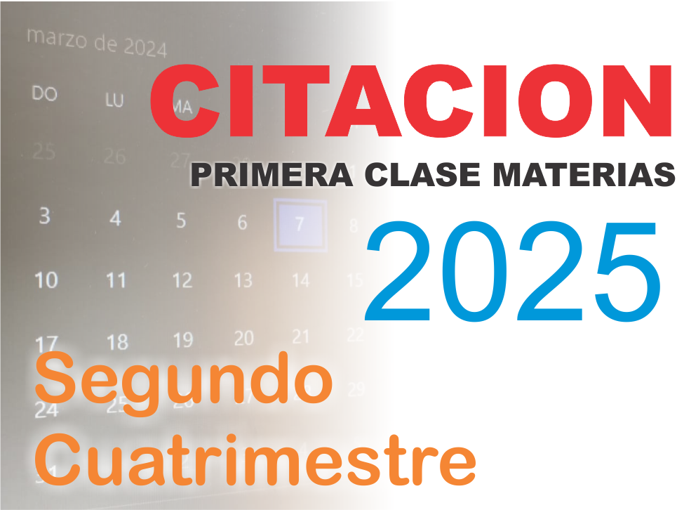 Citación a primera clase materias 2do cuatrimestre 2025