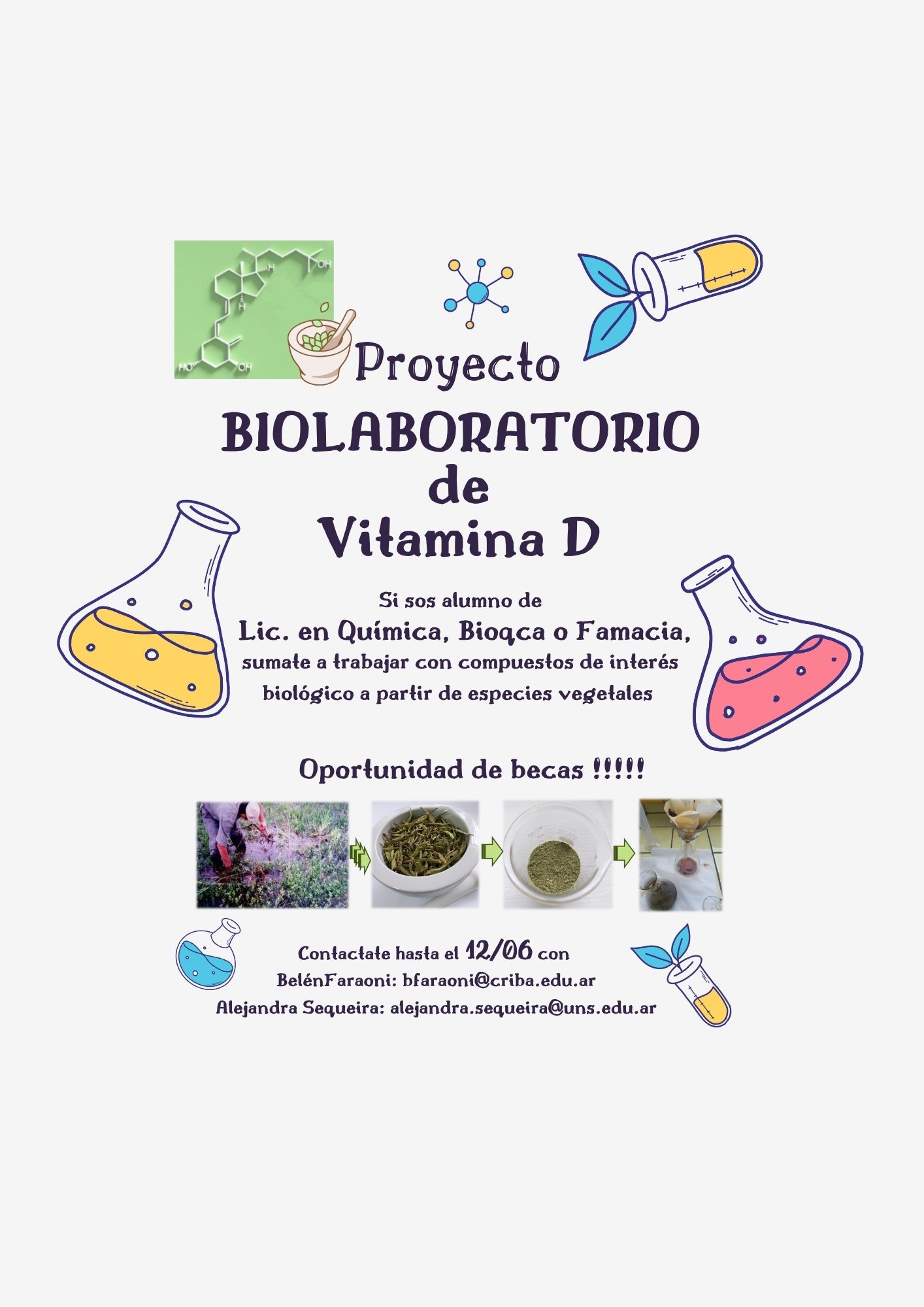 Cartel busqueda alumno BioLabD